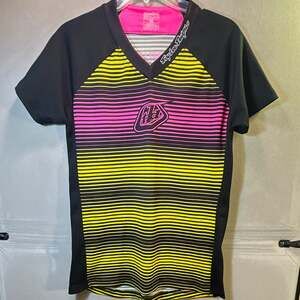 Troy Lee Designs Skyline Women’s M Racing Jersey SS Breathable V-Neck Stripe